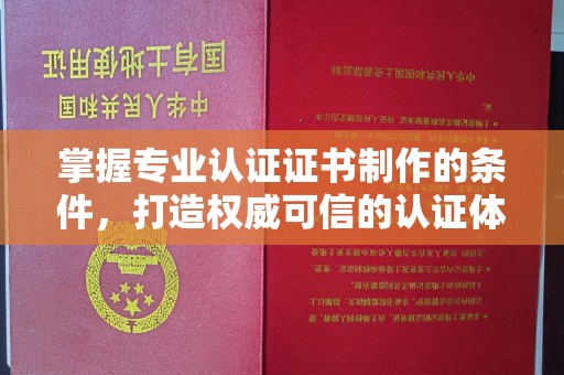 涵江掌握专业认证证书制作的条件，打造权威可信的认证体系