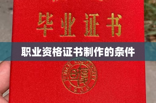 涵江职业资格证书制作的条件