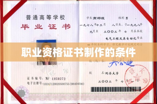 涵江职业资格证书制作的条件